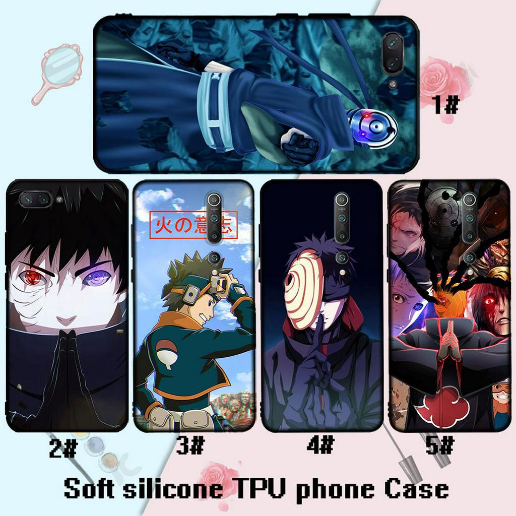 Ốp Điện Thoại Silicon Mềm Hình Naruto Uchiha Obito Cho Redmi Note 6 7 8 Pro 5A Prime 8T K30 GOO13 Đen