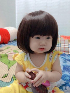 Tóc giả cho bé - màu nâu
