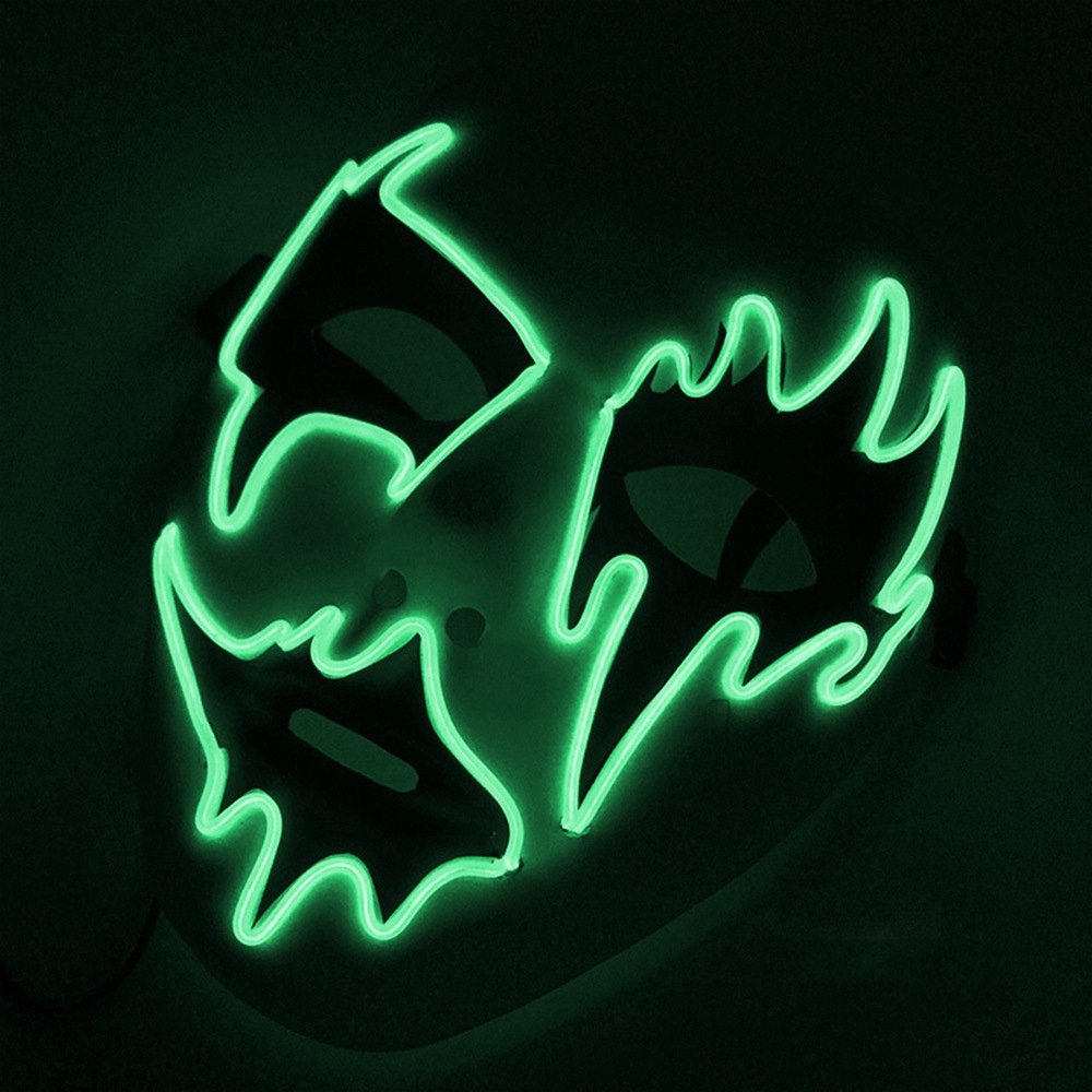 Hot Halloween Carnival Glowing Line Cold Light LED Glowing Mask Party Fancy Dress Party Decorative Mask ICEBEAR | BigBuy360 - bigbuy360.vn