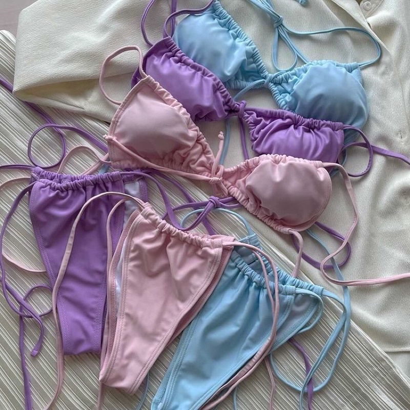 [BABY MONSTER - HÌNH THẬT] Set bikini 2 mảnh dây cột Venus , cá tính