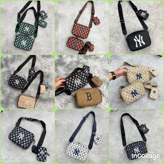Túi MLB đeo chéo,túi Ny monogram jacquard full tag chuẩn hình