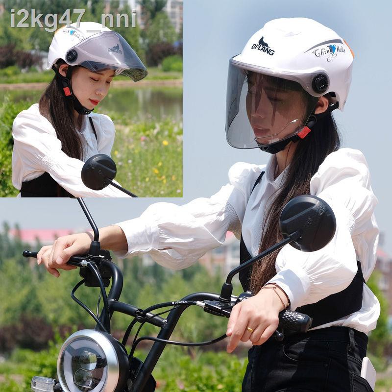 ✺✷✓Nón bảo hiểm xuân hè nữ nón bảo hiểm bốn mùa nam xe điện chạy ắc quy xe máy cô gái mùa hè dễ thương