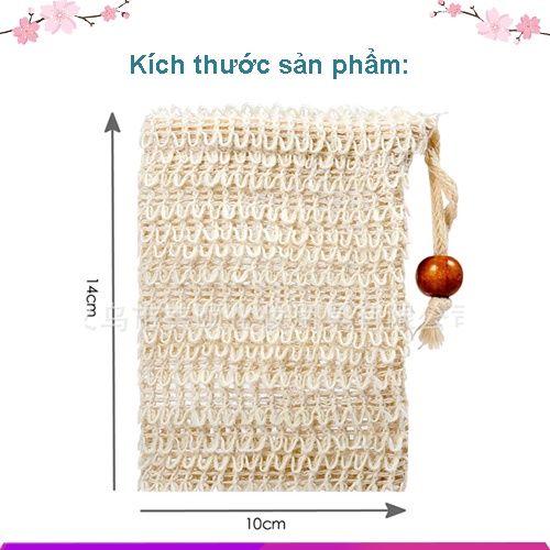 Túi Lưới Đựng Xà Bông, Xà Phòng, Sợi Linen Tự Nhiên Tiện Dụng