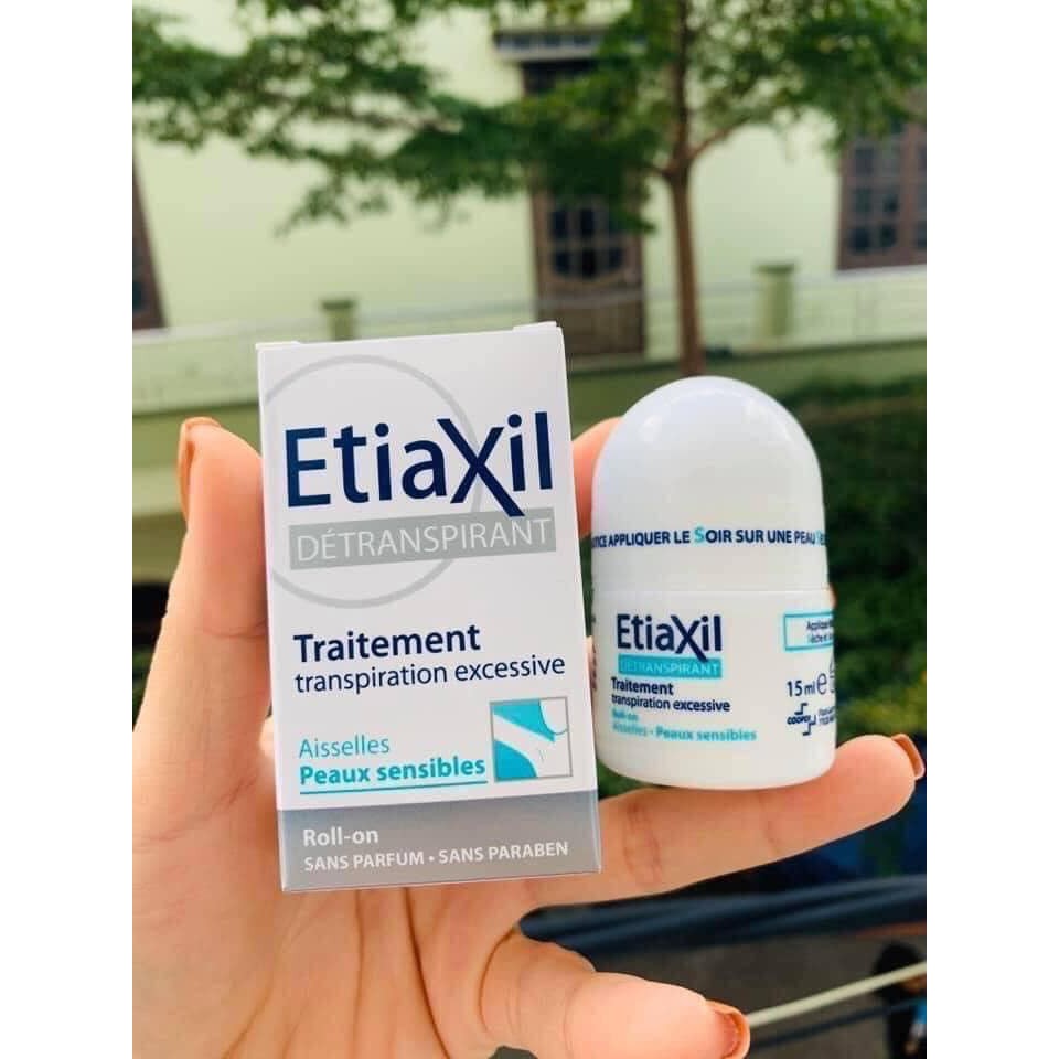 Lăn khử mùi etiaxil Pháp 15ml ngăn viêm cánh ướt nách mùi cơ thể sạch và trắng nách