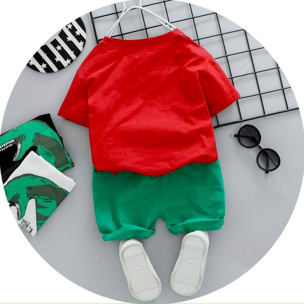 [MẪU MỚI] BỘ KHỦNG LONG XANH QUẦN XANH THAN CHẤT COTTON MỀM MÁT SIÊU ĐÁNG YÊU CHO BÉ 7-24KG. VIDEO THẬT. XƯỞNG MAY BIBO