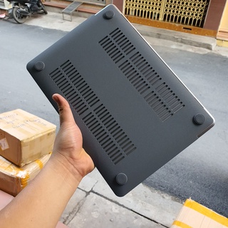Case Ốp Macbook Màu Xám (Tặng Kèm Nút Chống Bụi + Bộ kẹp chống gãy sạc)