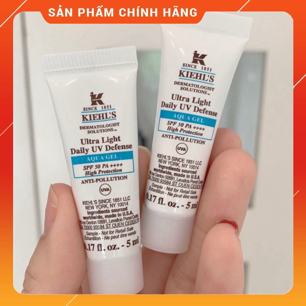 [ Lật Đật Nga Cosmetic ] Kem Chống Nắng KIEHL'S 5ml ( Xanh )  - da dầu, nhạy cảm( Mini size )