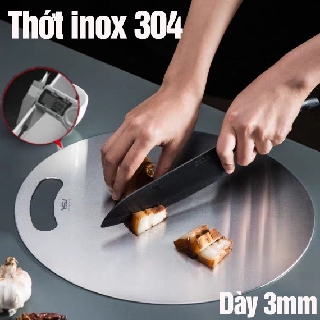 Thớt Inox 304 Kháng Khuẩn Tròn Dày 3mm Chống Nấm Mốc Vệ Sinh Dễ Dàng Rã Đông Nhanh Cường Lực