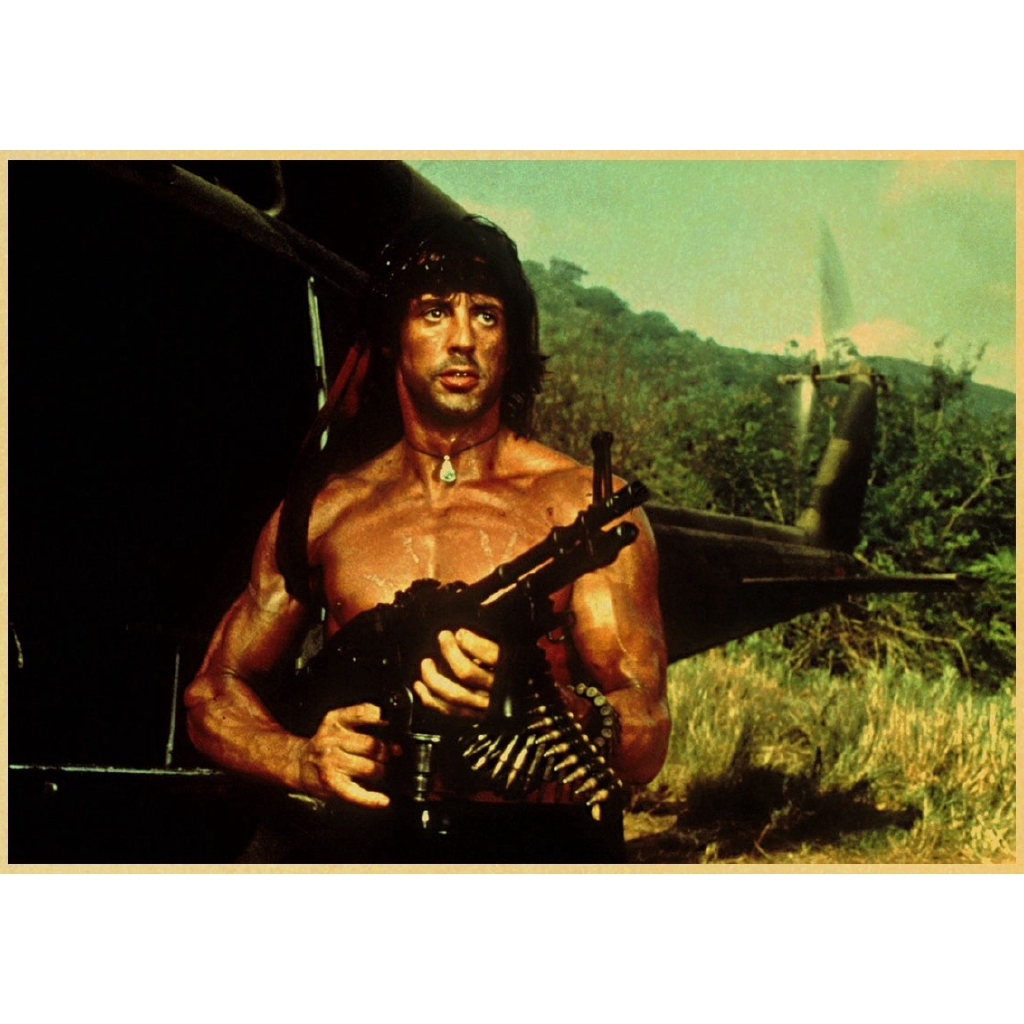 Poster Phim First blood 1 / Rambo Phong Cách Retro