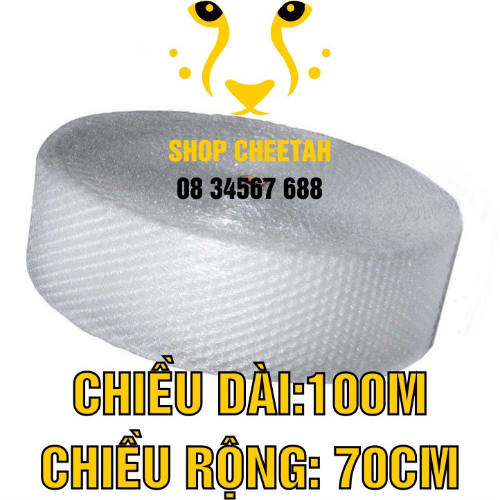 Xốp nổ bọc hàng – Dài 100M x Rộng 70CM – Màng xốp bóp nổ – Màng bong bóng khí – Màng giảm chấn – Xốp bóng khí – Xốp hơi