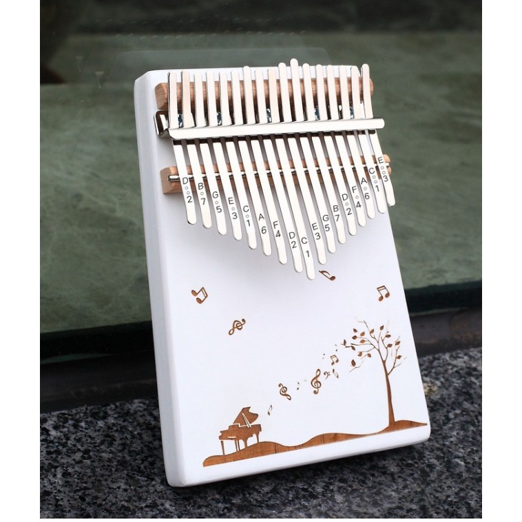 Đàn kalimba 17 phím NGUYÊN KHỐI-M17 HÌNH ĐÀN PIANO không tịt nột âm vang tựa đàn piano đàn hạc Tặng HDSD