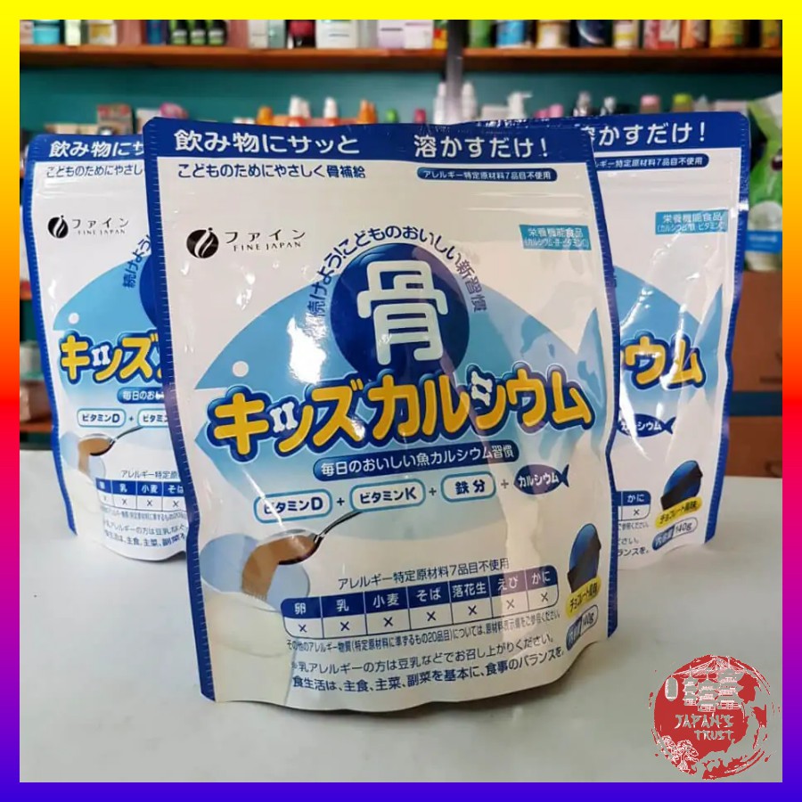 Bột Canxi cá tuyết Nhật Bản hỗ trợ tăng chiều cao cho bé - Bột Bone's Calcium for kids túi 140g bổ sung canxi | Thế Giới Skin Care