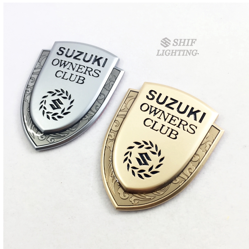 Huy hiệu dán SUZUKI OWNERS CLUB trang trí với đường viền sang trọng