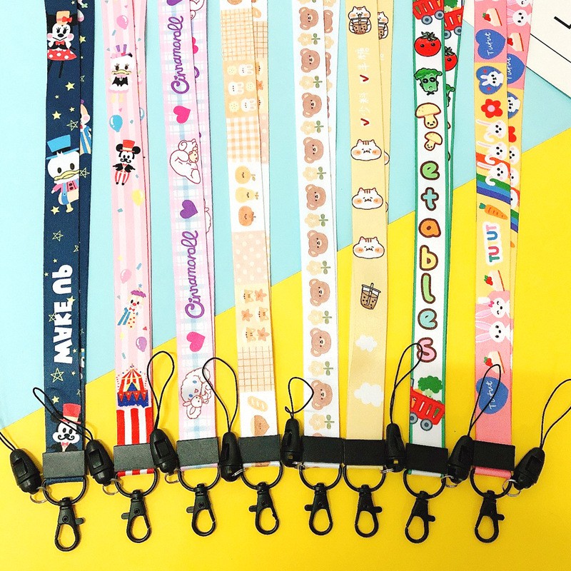 Strap đeo thẻ, điện thoại mẫu hoạt hình cute