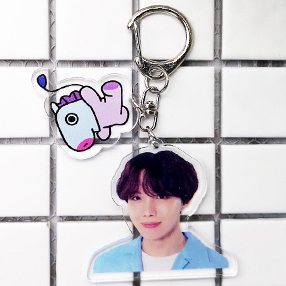 Móc khóa họa tiết BTS Bangtan Boys LOVE YOURSELF J-HOPE V SUGA dành cho người hâm mộ