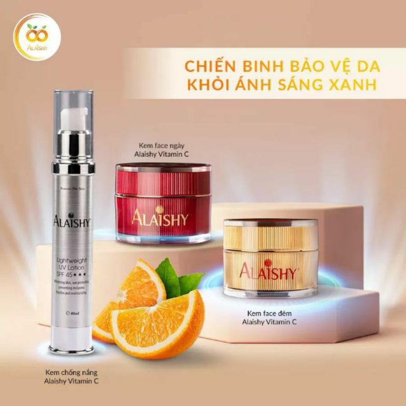 Kem face đêm Vitamin C Alaishy mini dạng nén