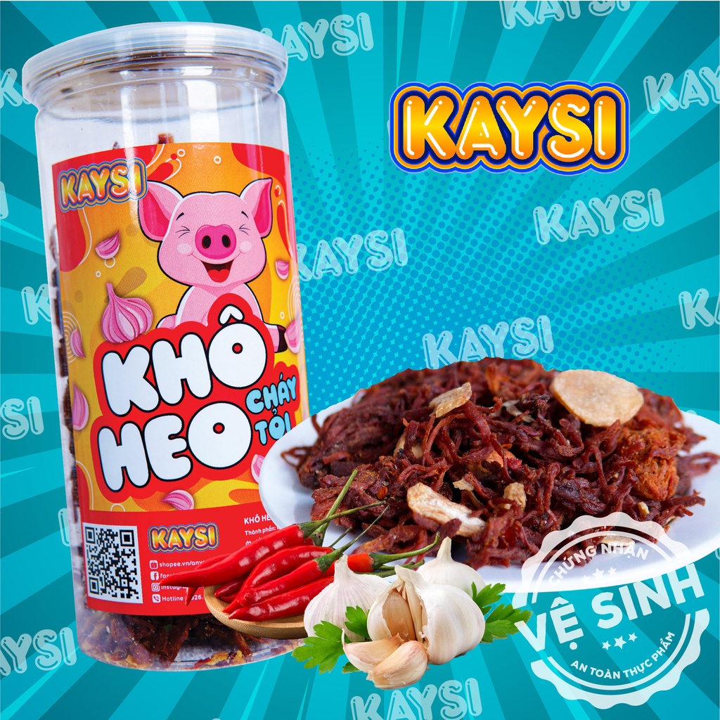 Khô heo cháy tỏi 300g Kaysi đồ ăn vặt Hà Nội | BigBuy360 - bigbuy360.vn
