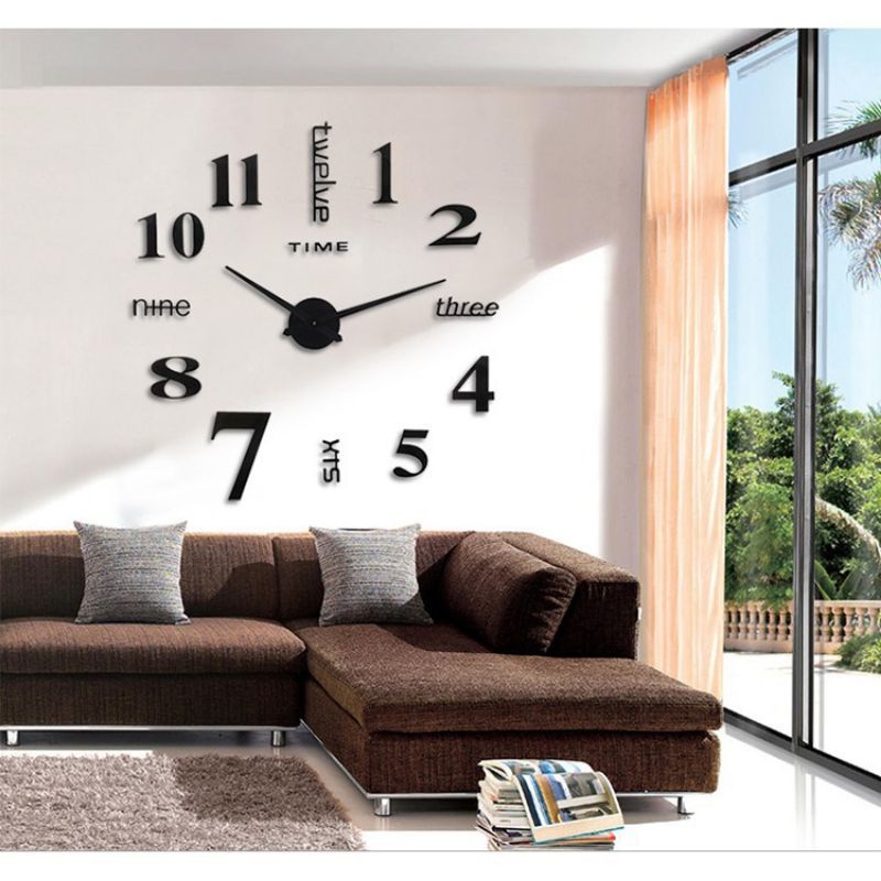 ĐỒNG HỒ DÁN TƯỜNG, TRANG TRÍ NHÀ CỬA 3D LOẠI NHỎ CHẠY BẰNG KIM