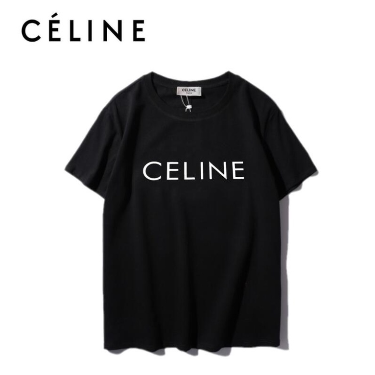 Áo Thun Cotton Ngắn Tay In Họa Tiết CELIN Thời Trang Cho Nam Nữ