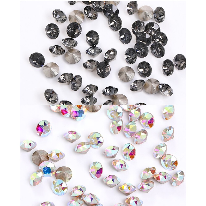 Set 10 Viên Đá Pha Lê Swarovski 5mm Dùng May Trang Trí Quần Áo / Vòng cổ DIY