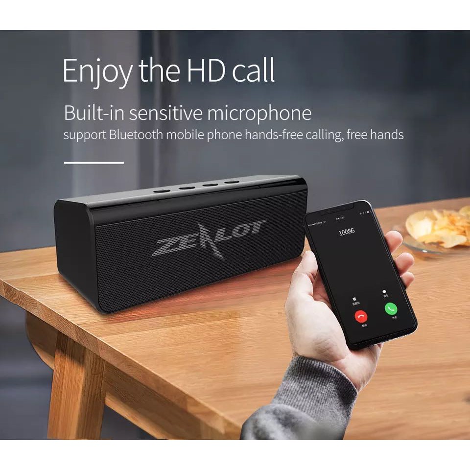 ZEALOT S31 Bluetooth Speaker Portable Boombox 3D HIFI Stereo Wireless Speaker Support TF card, USB Pen  Drive,TWS