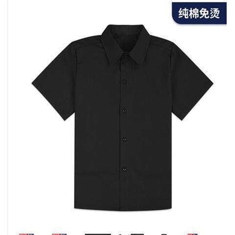 Áo Sơ Mi Cotton Màu Đen Trơn Tay Dài Cỡ Vừa Thời Trang Xuân Thu Cho Bé Trai