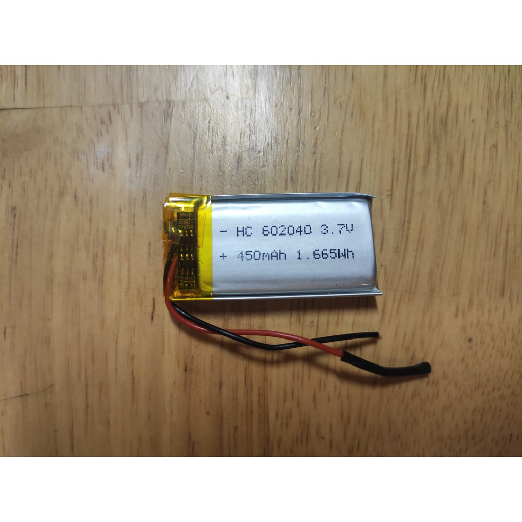 Pin Lithium - Ion 3.7V 602040 450mah