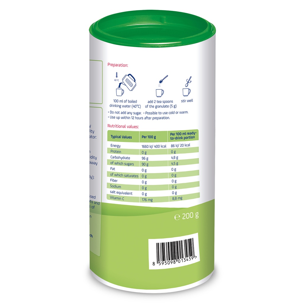 Trà cốm hoa quả Burine 200g
