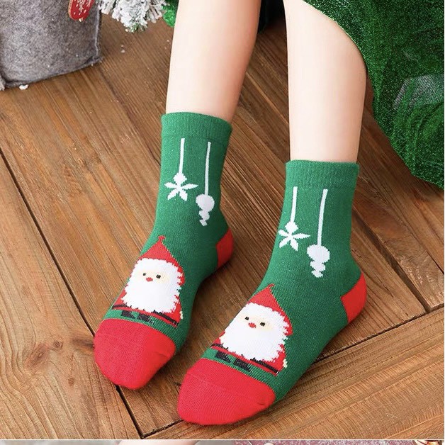 Tất noel trẻ em 𝑭𝒓𝒆𝒆𝒔𝒉𝒊𝒑TẤT TRẺ EM HÌNH NOEL GIÁNG SINH SIÊU ĐẸP LỐ 5 đôi