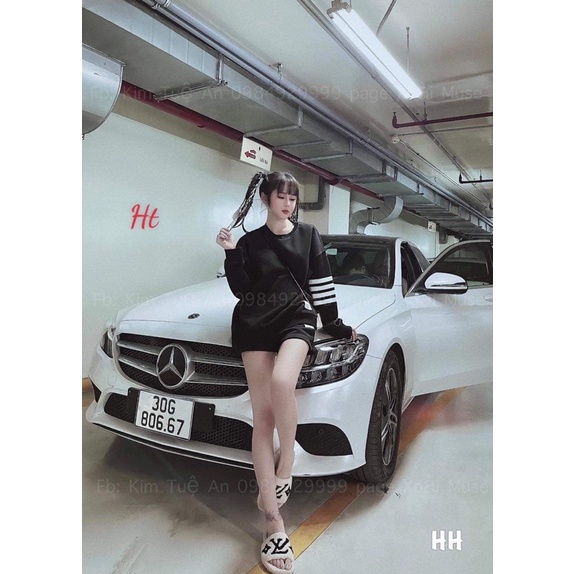 Áo swearter sọc tay mác túi H2A