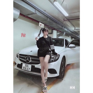 Áo swearter sọc tay mác túi H2A