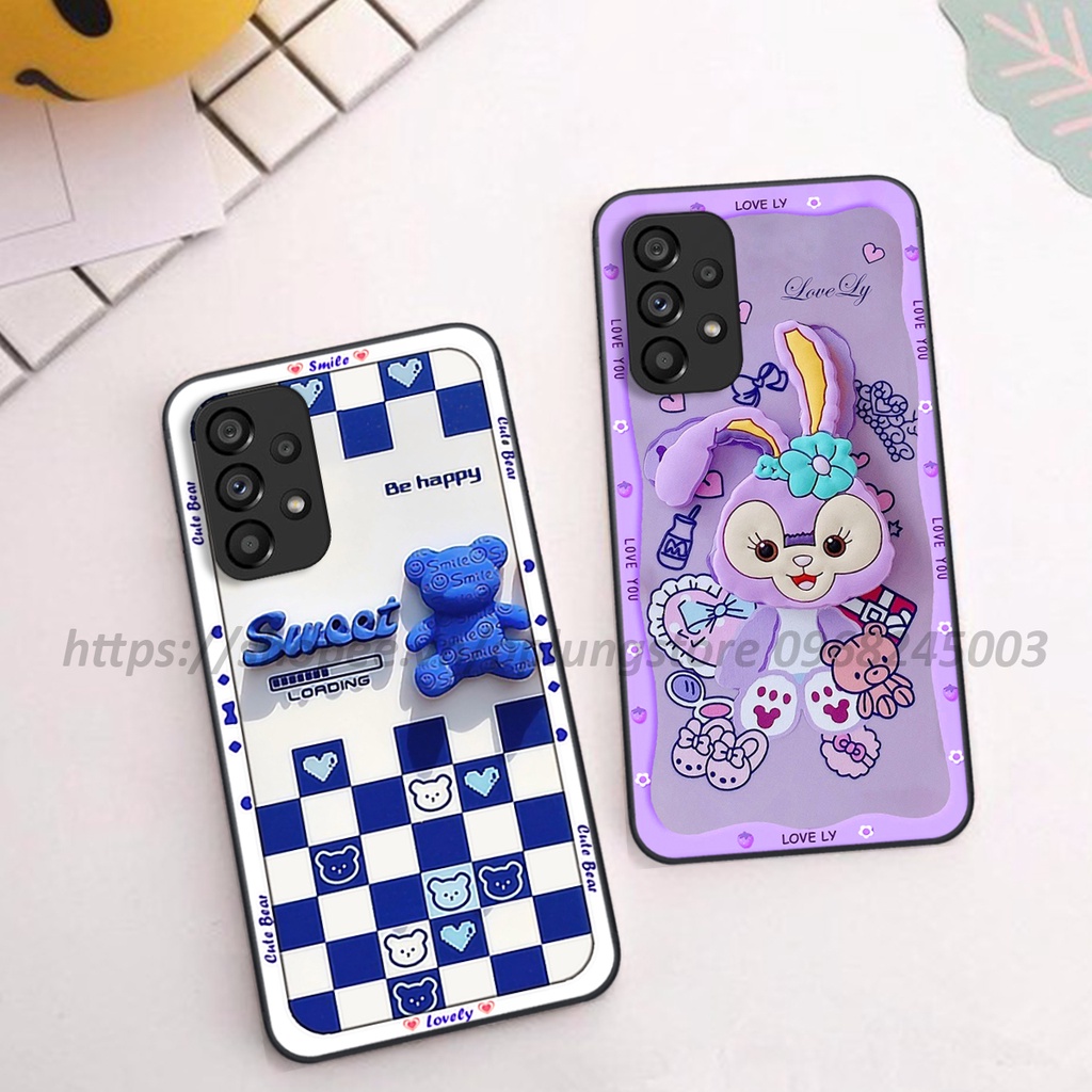 Ốp lưng Samsung A13 / A23 / A33 / A53 / A73 4G-5G in hình 3D gấu cute cool ngầu giả nổi.
