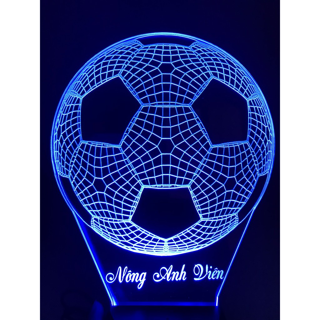 Đèn ngủ led 3D 16 màu TRÁI BÓNG 3D, khắc hình theo yêu cầu, Khắc hình cá nhân,để bàn, đèn ngủ, quà tặng sinh nhật