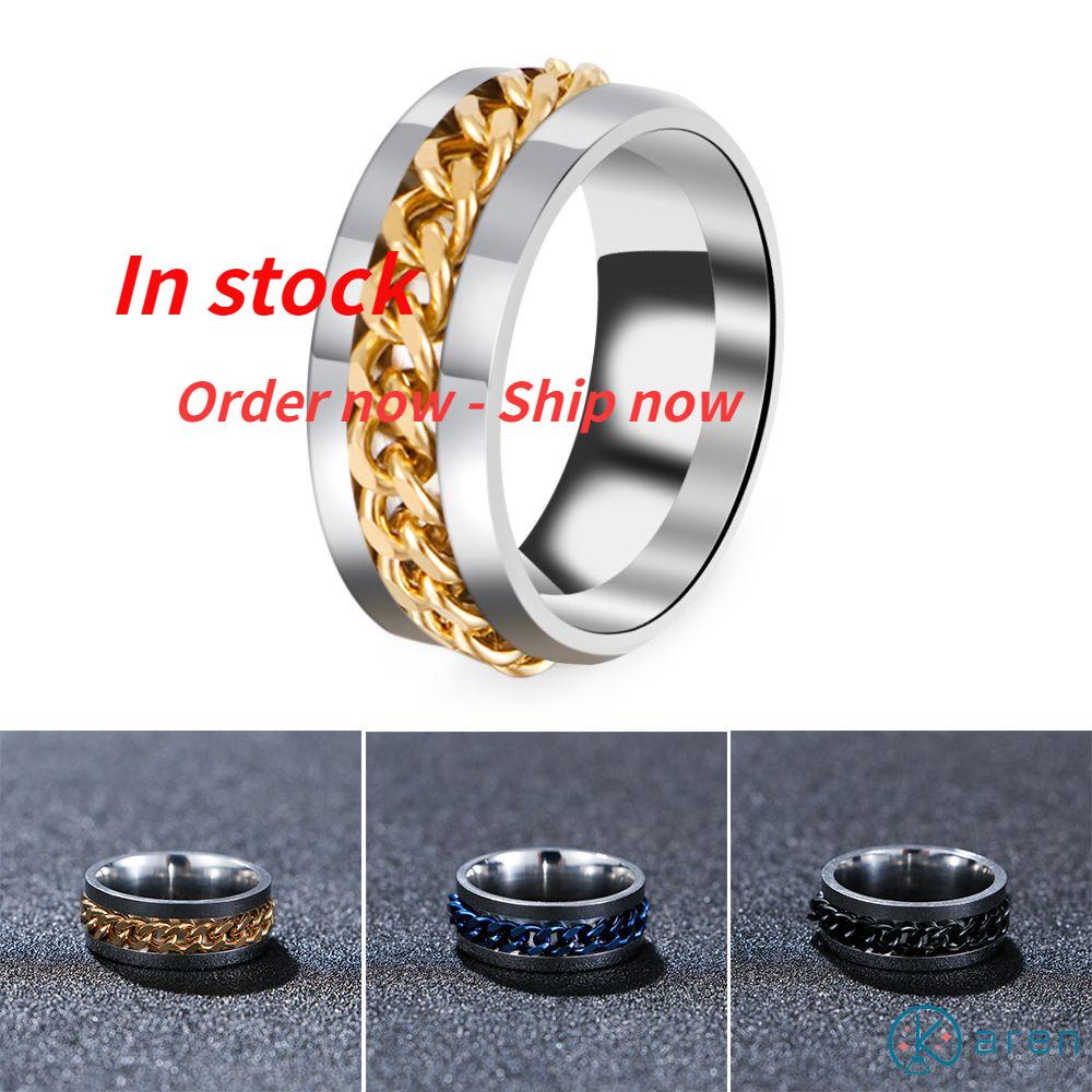 Nhẫn Thép Titan Đính Đá Zircon Nhiều Màu Sắc Dùng Làm Quà Tặng Cho Nữ