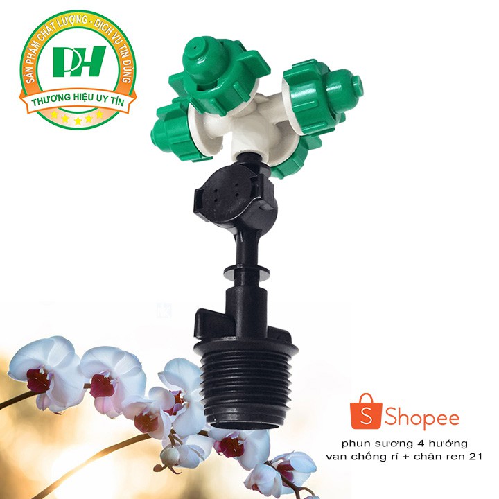 combo 10 béc phun sương 4 hướng
