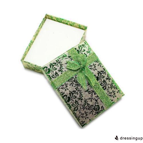 Set 4 hộp đựng trang sức dùng để làm quà tặng thiết kế thắt nơ xinh xắn 7*9cm