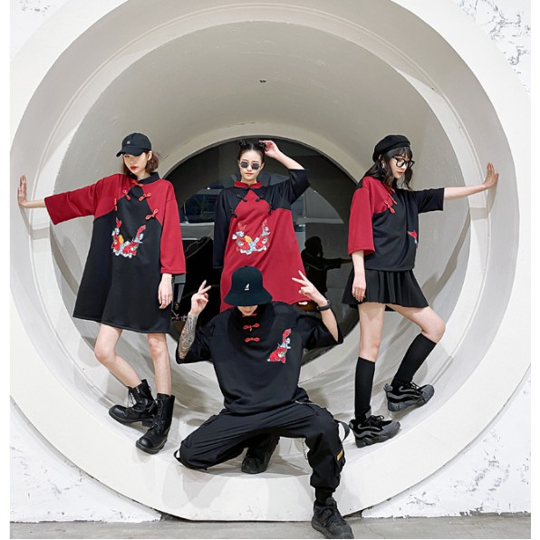 Áo nhóm  mix đỏ - đen