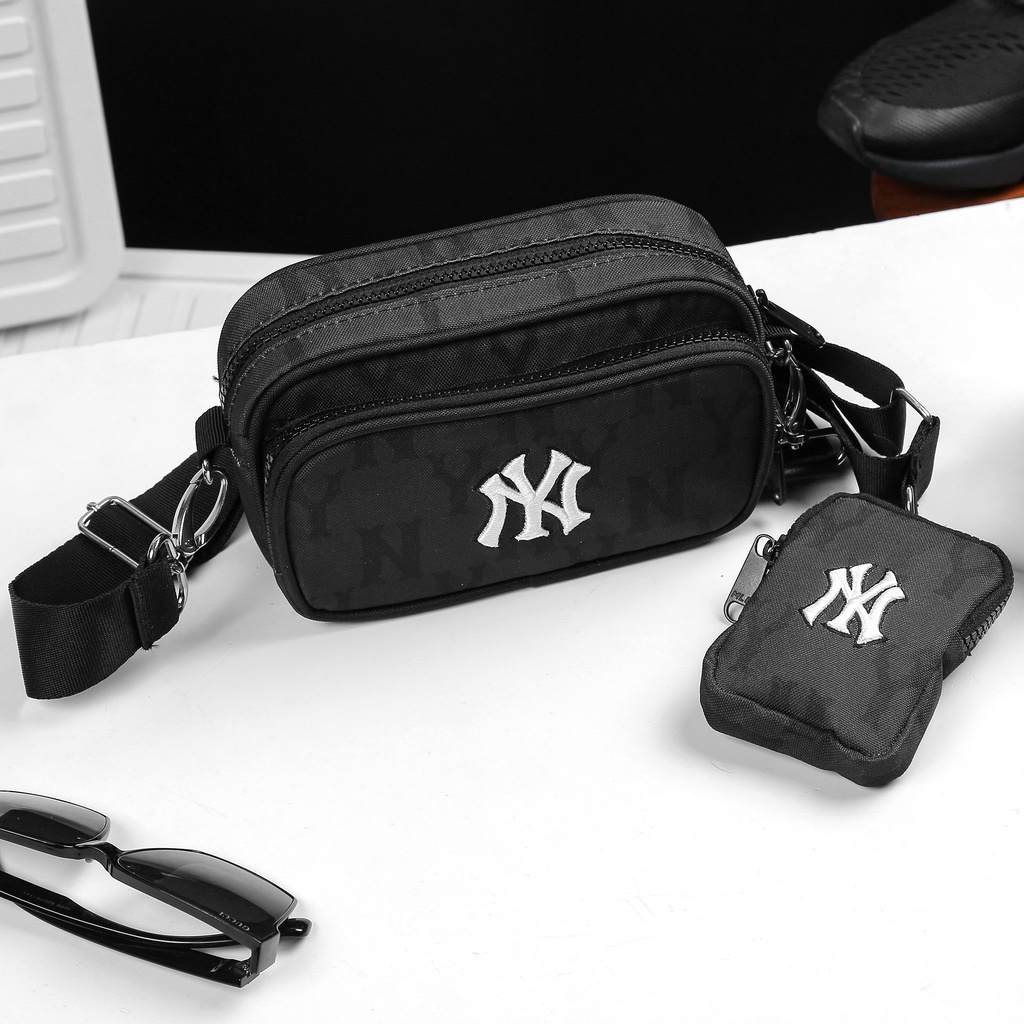 Set Túi đeo chéo WAIST BAG NY MLB monogram Kèm Ví Nhỏ Tui Bao Tử 2 ngăn tiện lợi chống thấm tốt Bảo Hành Trọn Đời | BigBuy360 - bigbuy360.vn