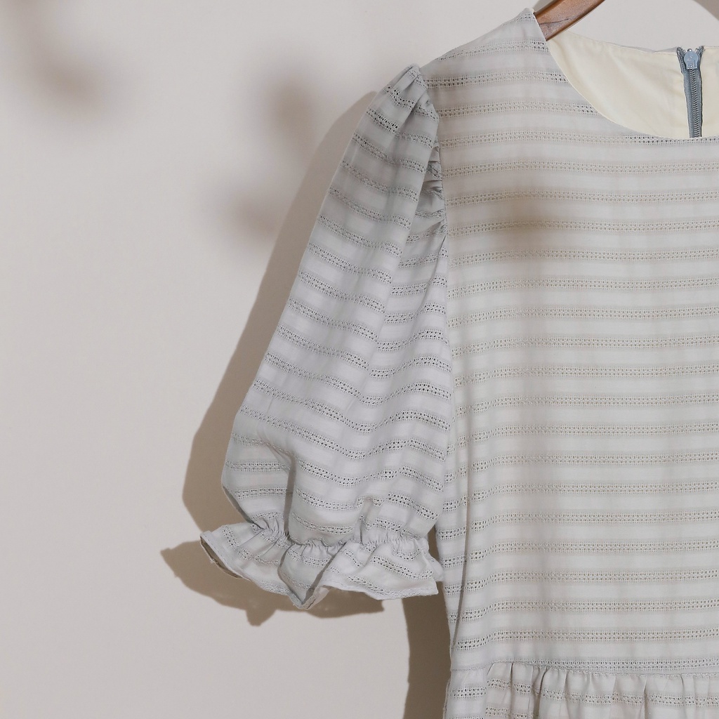 Váy đầm maxi nữ MOMOCO tay cộc cổ tròn chất liệu thô mềm cao cấp M2974