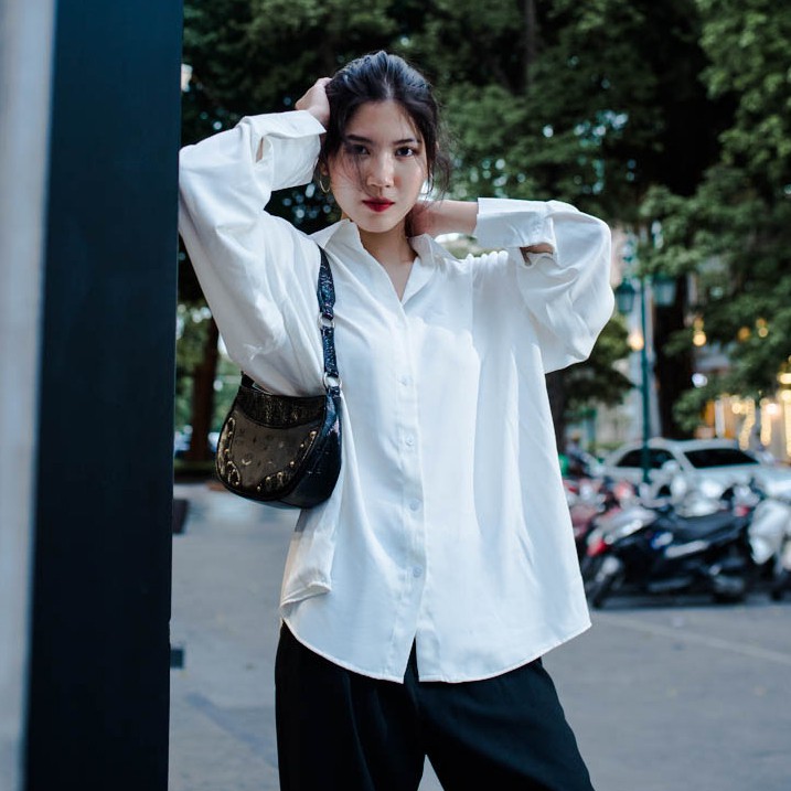 Sơ mi trắng trơn Freesize - WOG