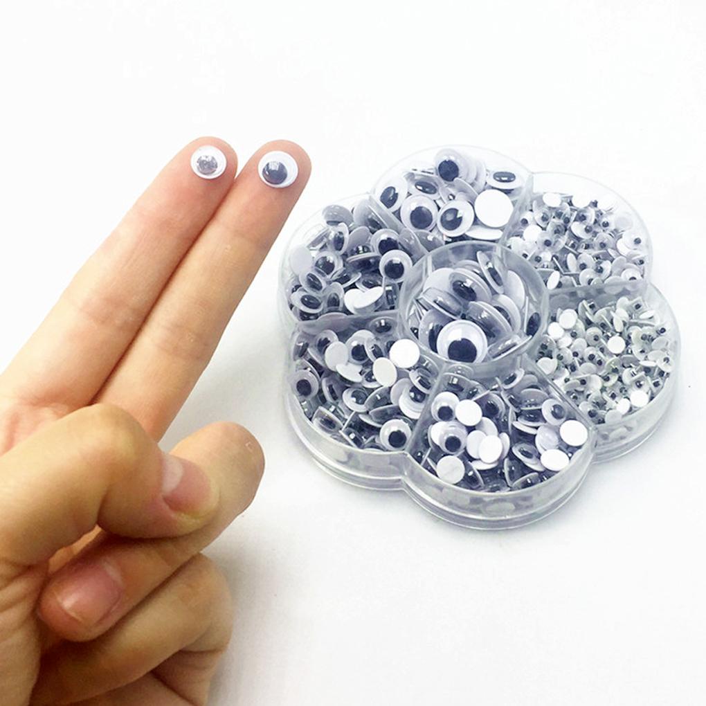 Bộ 700 Mắt Hoạt Hình Tự Dính Nhiều Kích Cỡ Cho May Vá DIY