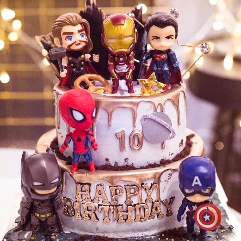 Mô hình nhân vật siêu anh hùng MARVEL dùng trang trí bánh