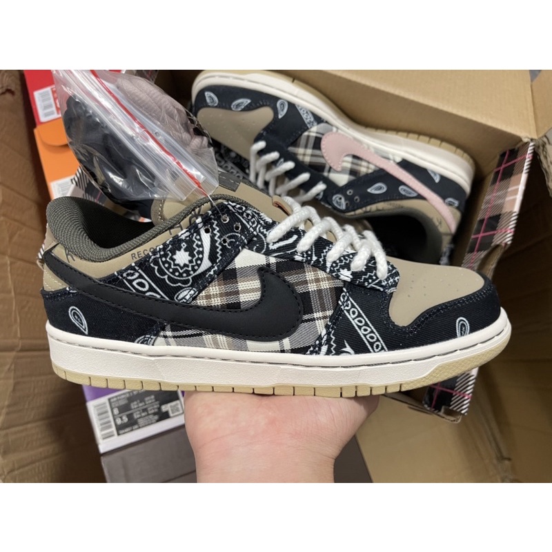 giày SB Dunk Travis Scott | hoạ tiết sắc nét | Bản cao cấp