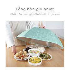 Lồng bàn giữ nhiệt gấp gọn cỡ lớn 6 cạnh có khung chống bụi và côn trùng bền đẹp [LOẠI TO ĐẸP]