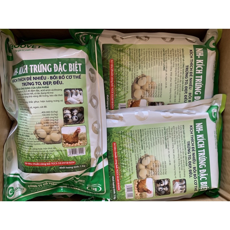 1kg NH - Kích Trứng Đặc Biệt - đẻ nhiều, trứng to, đẹp, đều chuyên dùng cho gà, vịt, ngan, ngỗng, cút đẻ