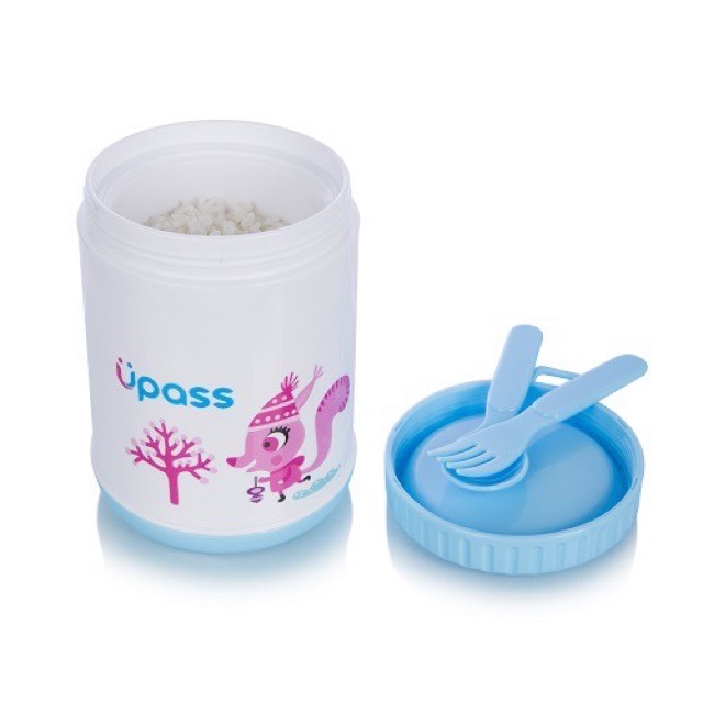 Hộp giữ ấm thức ăn kèm thìa và dĩa Upass