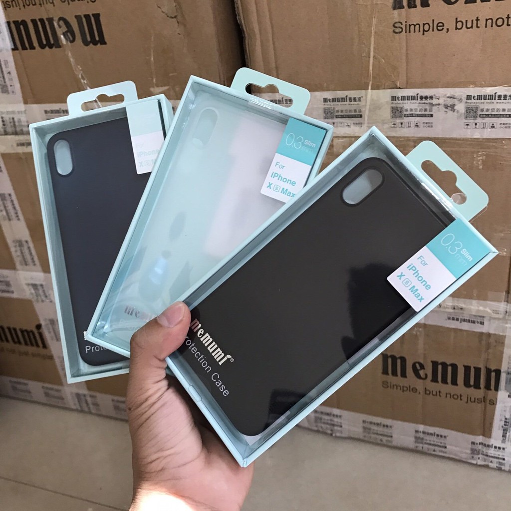 ỐP LỤA SIÊU MỎNG MEMUMI CHO IP XS MAX(0.3MM)