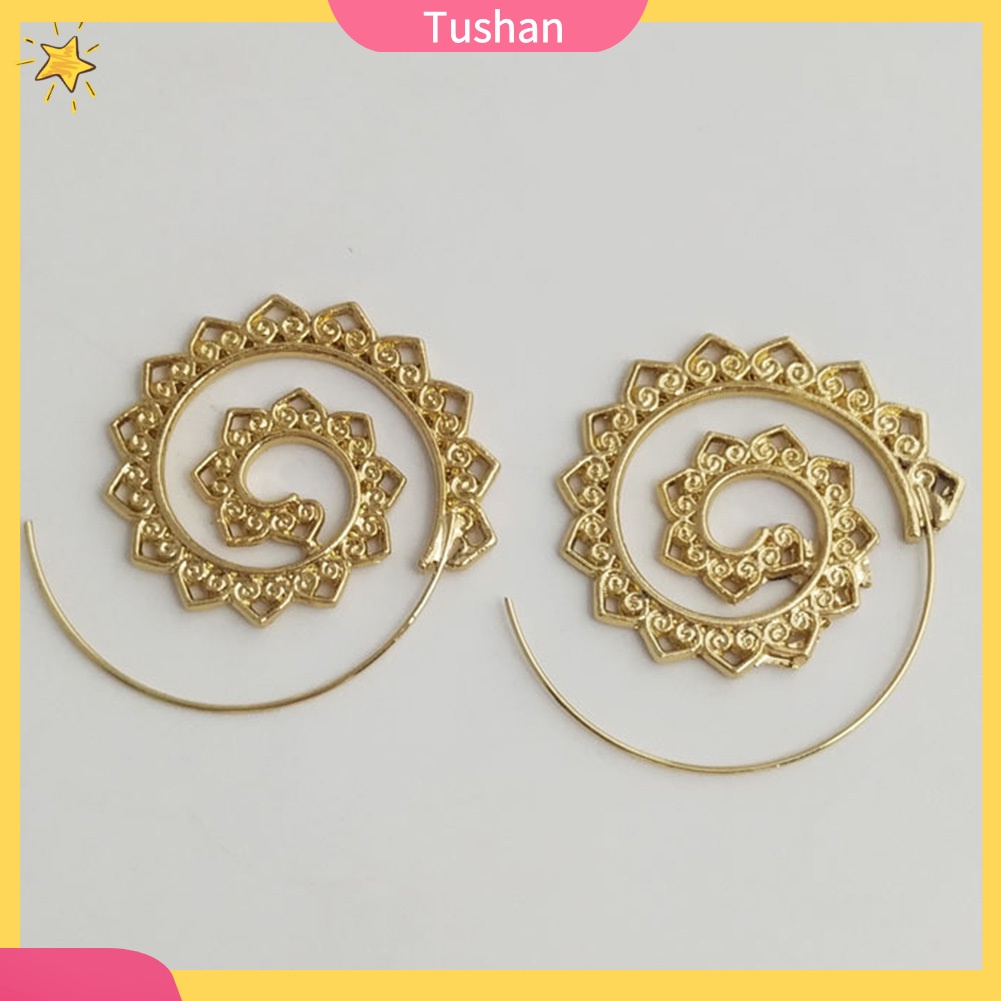 Khuyên Tai Nữ Hình Tròn Xoắn Ốc Thời Trang