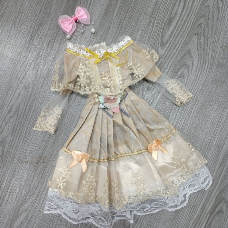 Váy Tiểu Thư Sang Trọng Cho Búp Bê 60cm