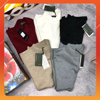 Áo len nam cao cổ 5 phân chất len lì không xù lông cao cấp
